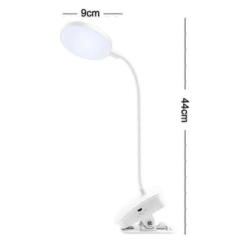 Leselampen , LED USB Schreibtischlampe mit 3 Farbmodi, Augenschutz Buchklemmenleuchte , 360  Flexibler Schwanenhals Klemmlampe für Schreibtisch Kopfteil und Vid