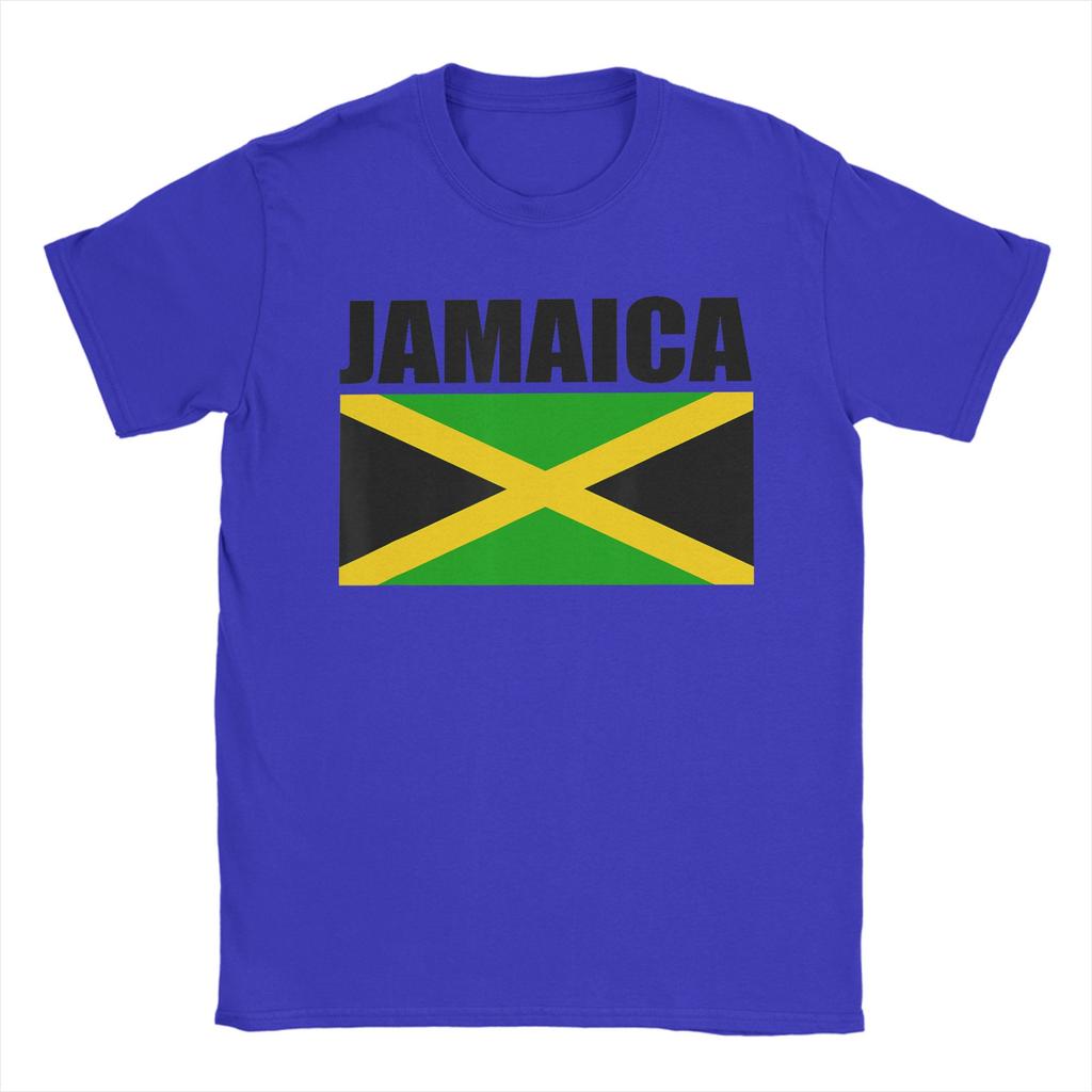 Mens TShirt Jamaican Flag Love Jamaica Novelty Pure Cotton Tee Shirt Short Sleeve  T Shirt Crewneck Tops 4XL 5XL 6XL