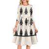 Women's Cocktail Dresses 3/4 Sleeve Vintage Wedding Guest Dress