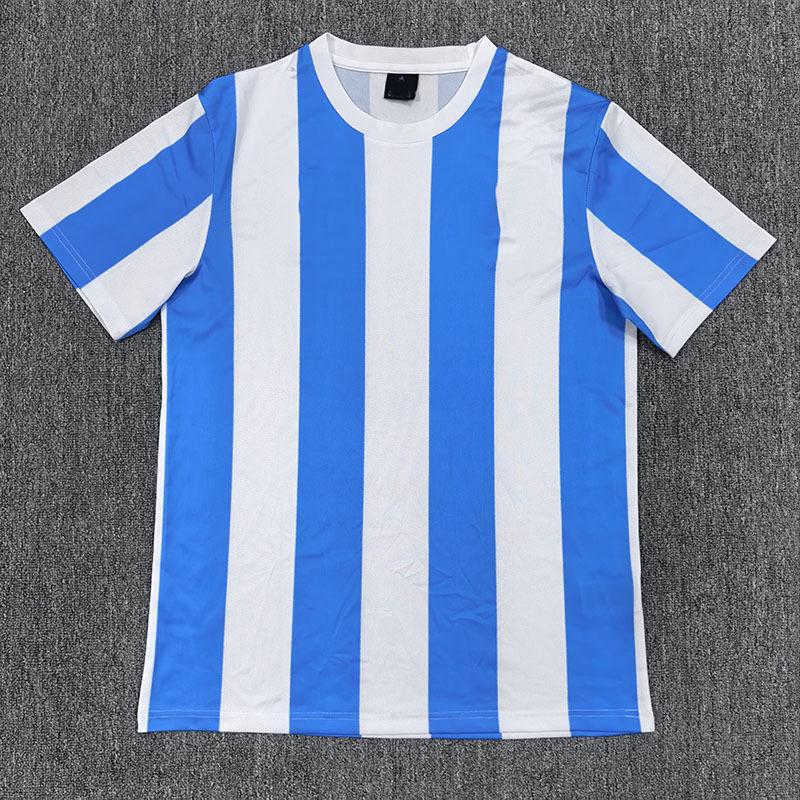 Retro Argentina 1986 Home Short Sleeve Soccer Jersey S-2XL Large синий/белый