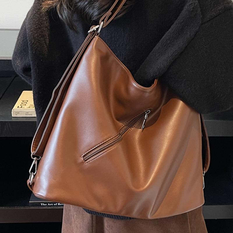 Retro large-capacity commuter backpack women's autumn new niche casual tote bag crossbody shoulder backpack