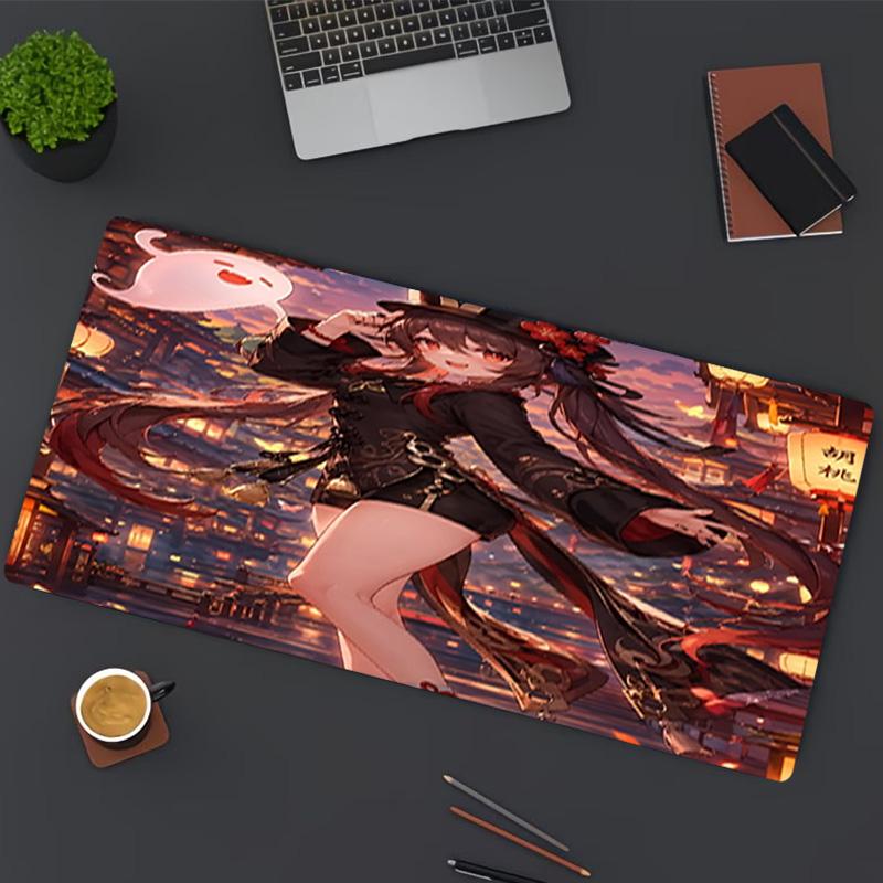 Alfombrilla de Ratón con Estampado de Genshin Impact, para Teclado, Portátil, PC, para Oficina, Uso en Casa, Decoración de Escritorio, Regalo de Cumpleaños Perfecto para Jugadores