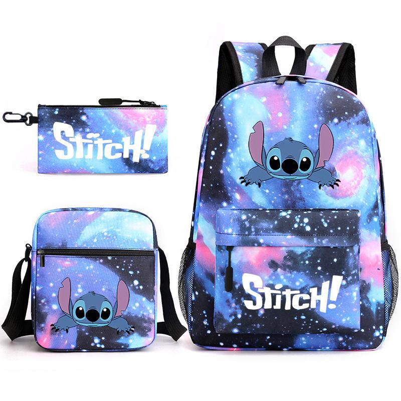 Printed Schoolbag Three-Piece Set, Primary And Secondary School Schoolbag, Backpack, Shoulder Bag, Pencil Bag.