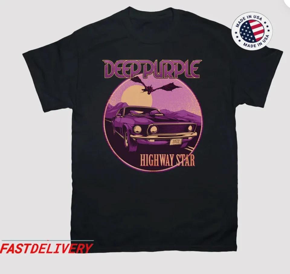 Футболка Deep Purple Highway с коротким рукавом, черная, унисекс, размеры S-4XL XXXXL