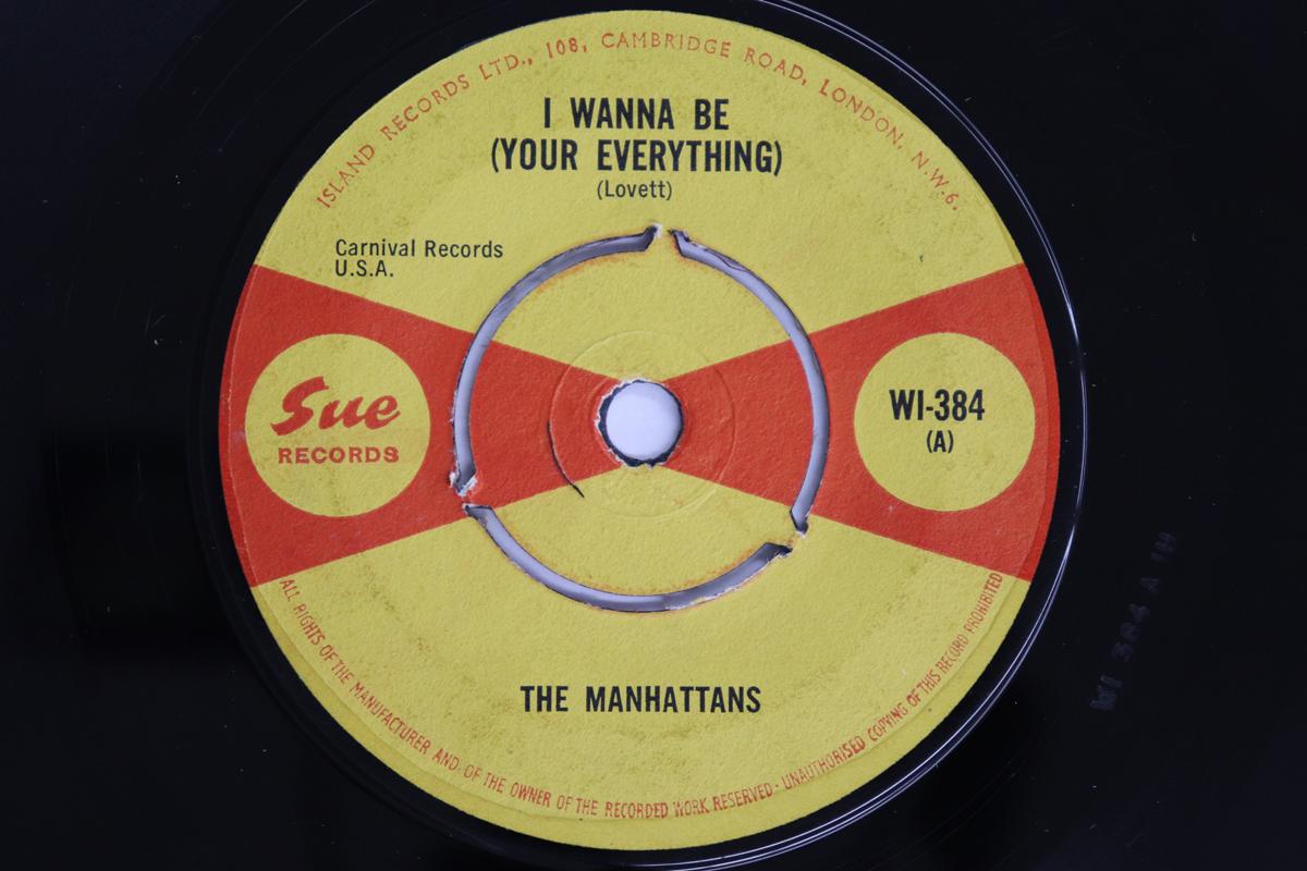 

7inch Record MANHATTANS - I Wanna Be (Your Everything) WI384 Sue Records UK Soul/Funk Used