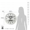 RHYTHM Analog Wall Clock with Continuous Second and Calendar X 8FYA03SR03 Radio-Controlled Hand, Temperature, Humidity, Display, White, 35 5.3cm,