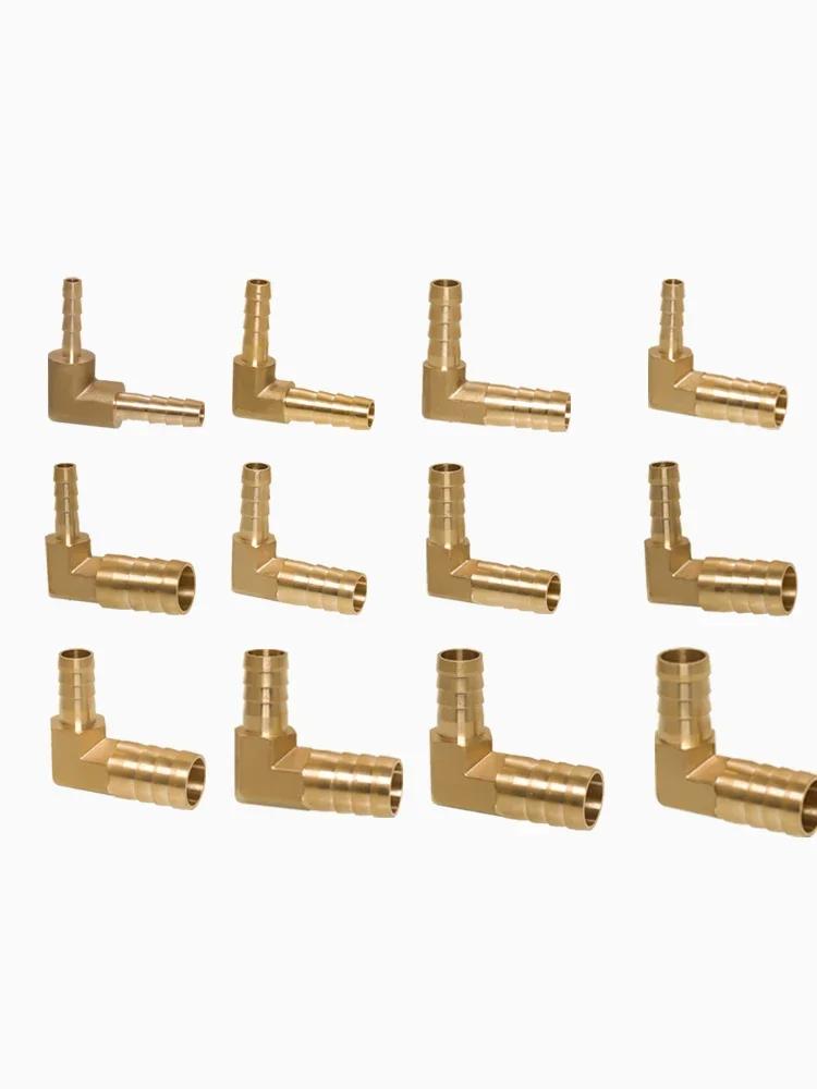 4 6 8 10 12 14 16 19 mm Schlauchstutzen 90 Grad Winkel Reduzierstück Messing Schlauchanschlussstück Verbinder Haus Garten Wasser Luft Öl