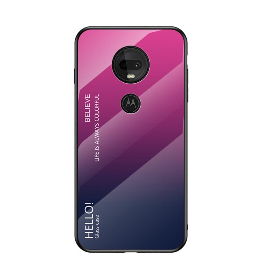 Custodia in Vetro Temperato Sfumata alla Moda Per Motorola Edge 30 Ultra 40 Neo 50 Pro 60 Fusion Moto G05 G15 G24 G85 G04 E14 G35 5G Cover Posteriore Colorata per Telefono