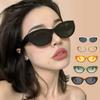 New Style Arrival Cat Eye Sun Glasses Women's Oval Eyeglasses Vintage Style Brand Elliptic Square Sun Eyeglasses for Female Shades Female Eyewear