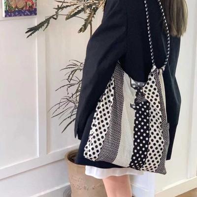 Polka Dot Tide Einkaufstasche mit All The Small Shoulder Bag Ins Wind Environmental Bag Woman