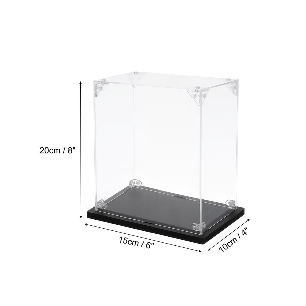 Clear Acrylic Display Case Dustproof Display Box Storage for Collectibles Assemble Action Figures Toy Car Model Collection Show