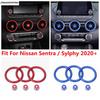 Zentraler mittlerer Luft-Klimaanlagen-Lüftungsauslass-Ring Kreisabdeckung Verkleidung Dekor Zubehör für Nissan Sentra / Sylphy - 2024
