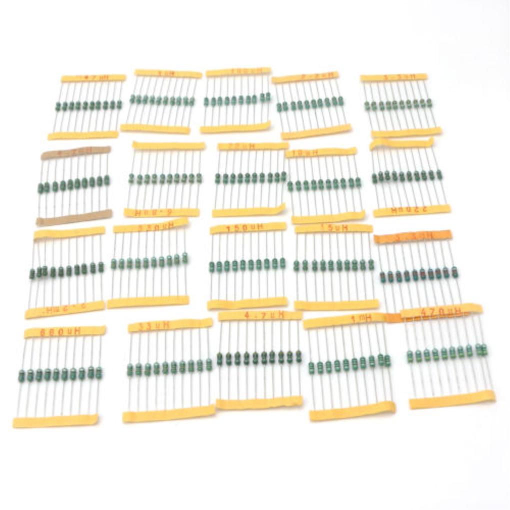 200 Pieces/Set Professional Universal 1UH to 4.7MH Inductor Assortment Circuit Board Inductors Assorted Kit Accessories