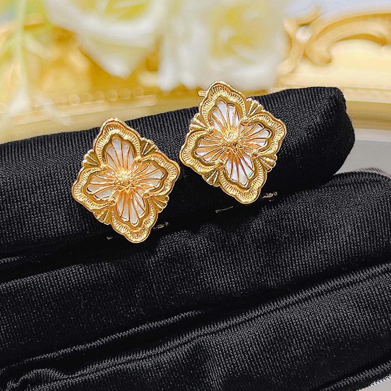 Exquisite Women's Trend Zircon Fashion Classic Brushed Craft Earrings Wedding Party Holiday Gift