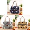 Canvas Lunch Bag For Office Workers With Thickened Handle And Style For Daily Use
