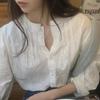 Korean Style Slim Puff Sleeve Lace Top