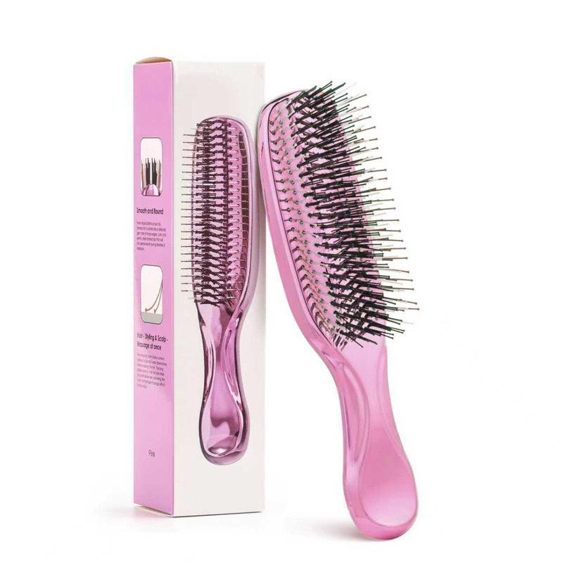 Zeus Electroplated Dual-Use Hair Styling Comb: High-End Straightening & Volumizing Tool