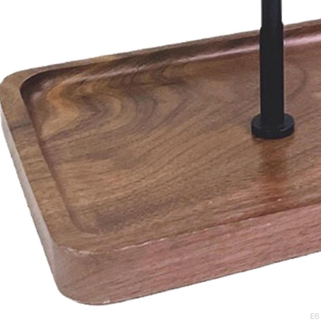 Watch Display Stand Jewelry Storage Rack PU Leather T Bracelet Holder for Studs Rings