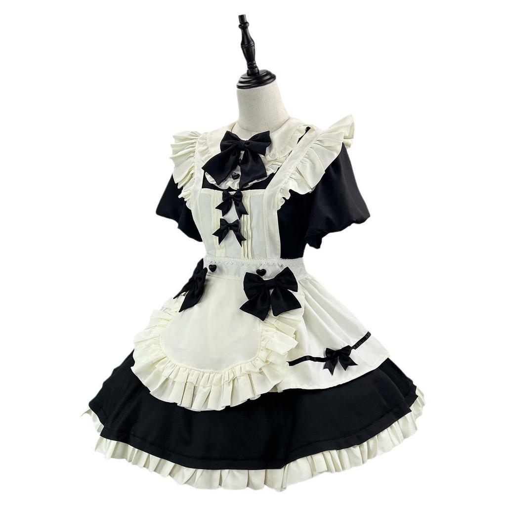 French Lolita Soft Girl Flutter Sleeve Apron Dress
