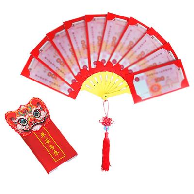 Fan Shaped Chinese Red Envelope New Year Red Packet Money Creative For Kids Gifts Pouch Blessin L7P0
