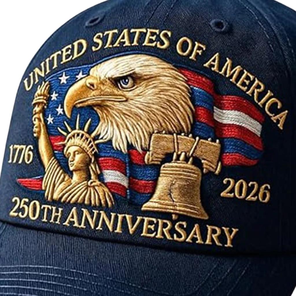 US 250th Anniversary Hat United States Eagle Printed Cotton Baseball Cap Adjustable Retro Patriotic Tribute Hats For Men Women