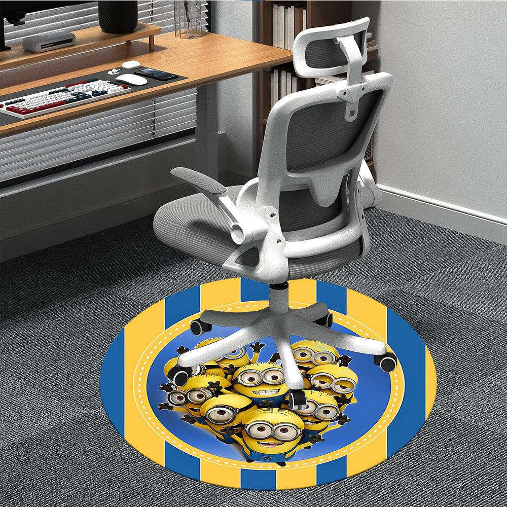 

1PC Minions Office Round Rug - Perfect for Office or Study Decor, Non-Slip Backing, Decorative Floor Mat yy250916075 80cm by 80cm