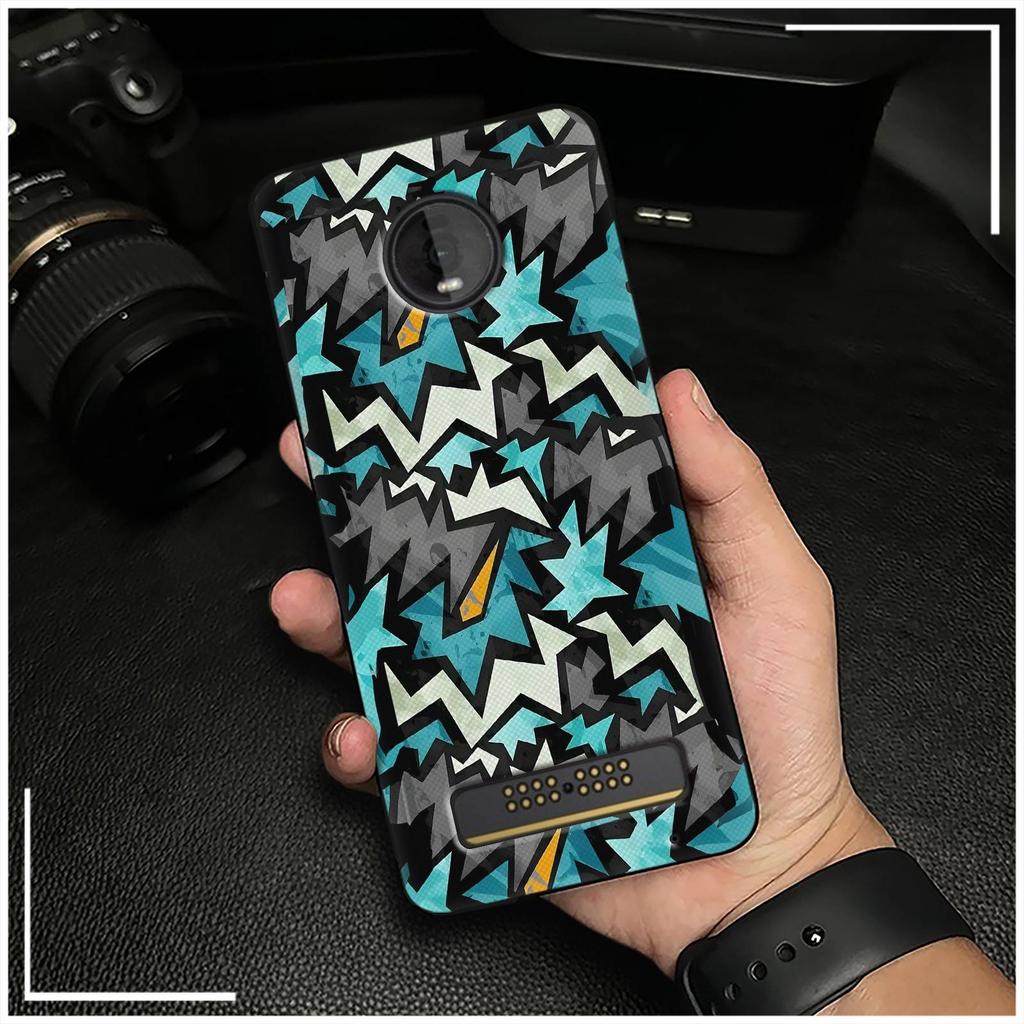 Protective Anti-knock Phone Case For MOTO Z4 Play Dirt-resistant Back Cover Graffiti Cartoon Shockproof Full wrap TPU