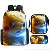 Pokémon Printed Cartoon Backpack Children Schoolbag Shoulder Bag Pencil Bag