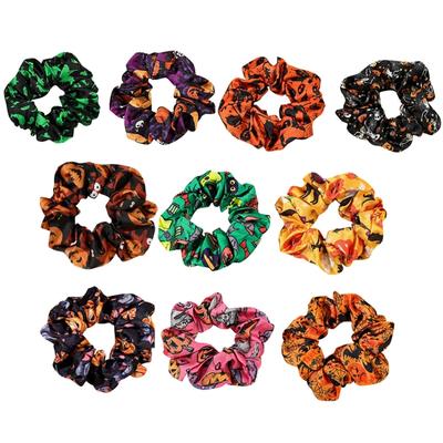 Halloween Scrunchies Pumpkin Hair Scrunchies Hair Ties Soft Elastic Hair Bands Hair Scrunchy Ties Hair Accessories