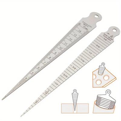 Kūginis matuoklis 1/32-5/8 colio 1-15 mm Nerūdijančio plieno Plyšio angos Kūginis suvirinimo matuoklis Bandymo Ulnar colio ir metrinis