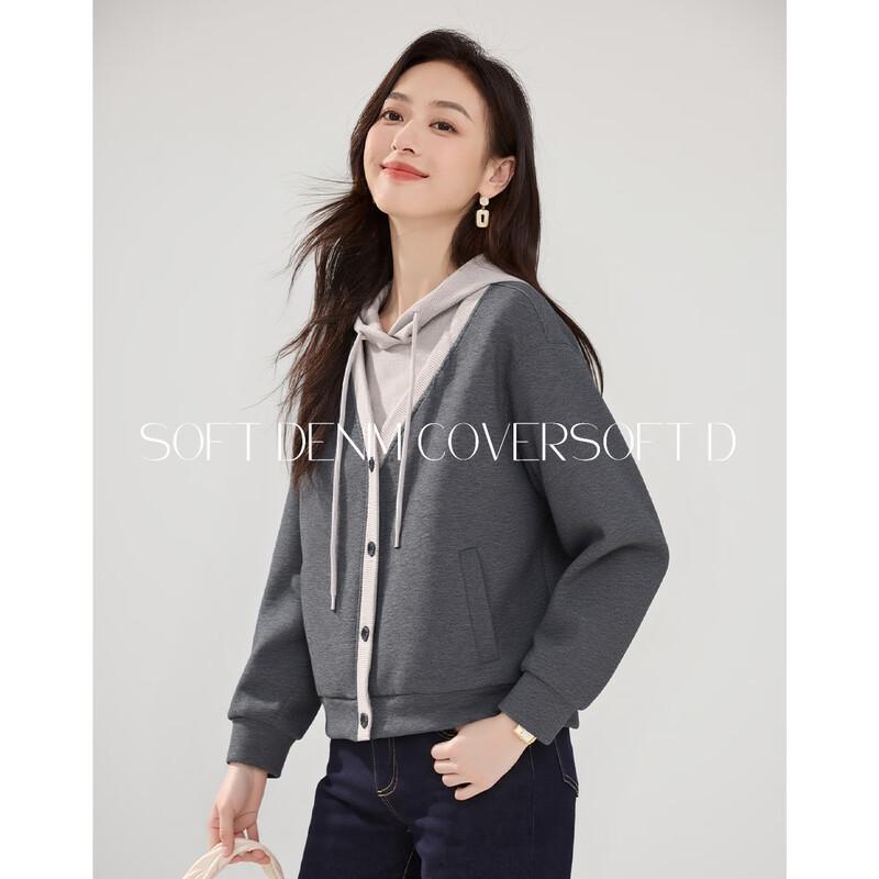 Women's Layered Look Spliced Sweatshirt