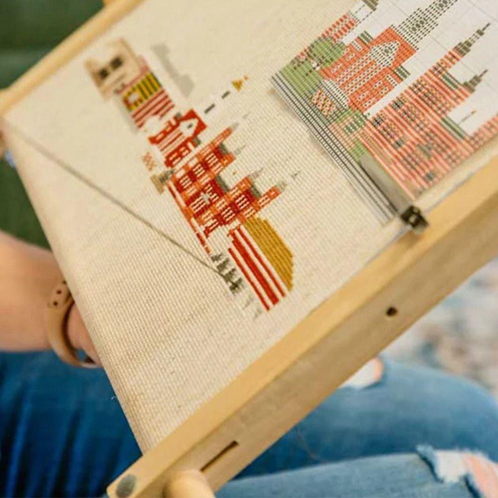 Portable Embroidery Stand Adjustable Angle Cross Stitch Stand Scroll Frame Holder Tapestry Work