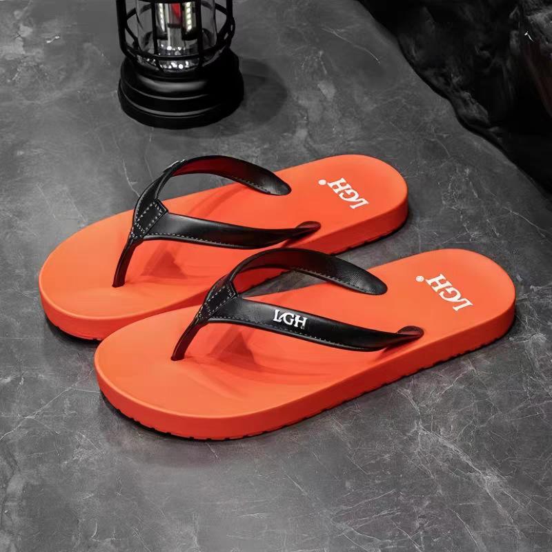 

Summer new men s flip-flops wear at home non-slip pinch comfortable casual beach men s slippers 44