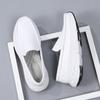 Men Loafers Platform Nurse Shoes  Casual Wide Soft White Leather Shoes for Father Large Size Orthopedic Shoes