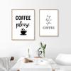 Coffee Wall Art Canvas Painting Black White Quote Art Poster And Print Cafe Art Kitchen Room Wall Picture Home Decor HD2981