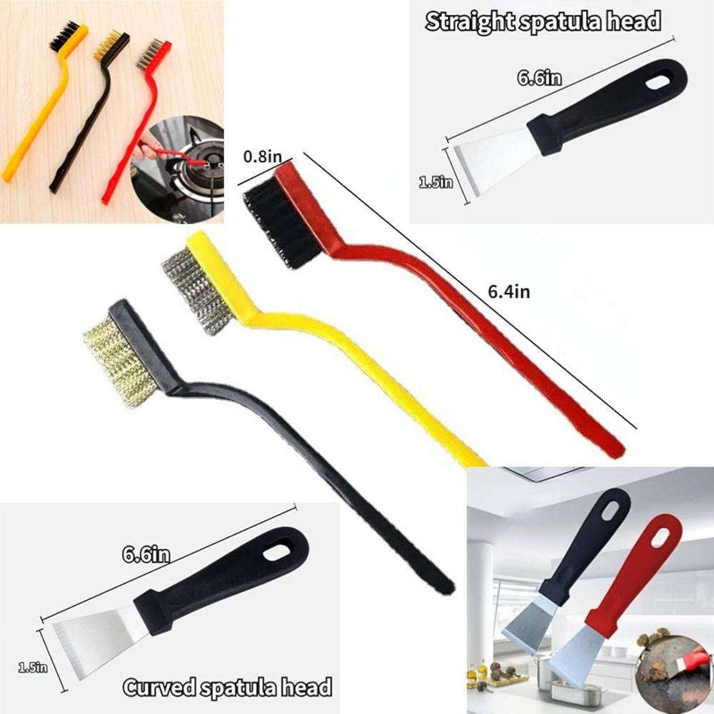 5pcs Brass Scratch Brush Heavy Duty Wire Brush Set Cleaning Supplies   Deep Cleaning