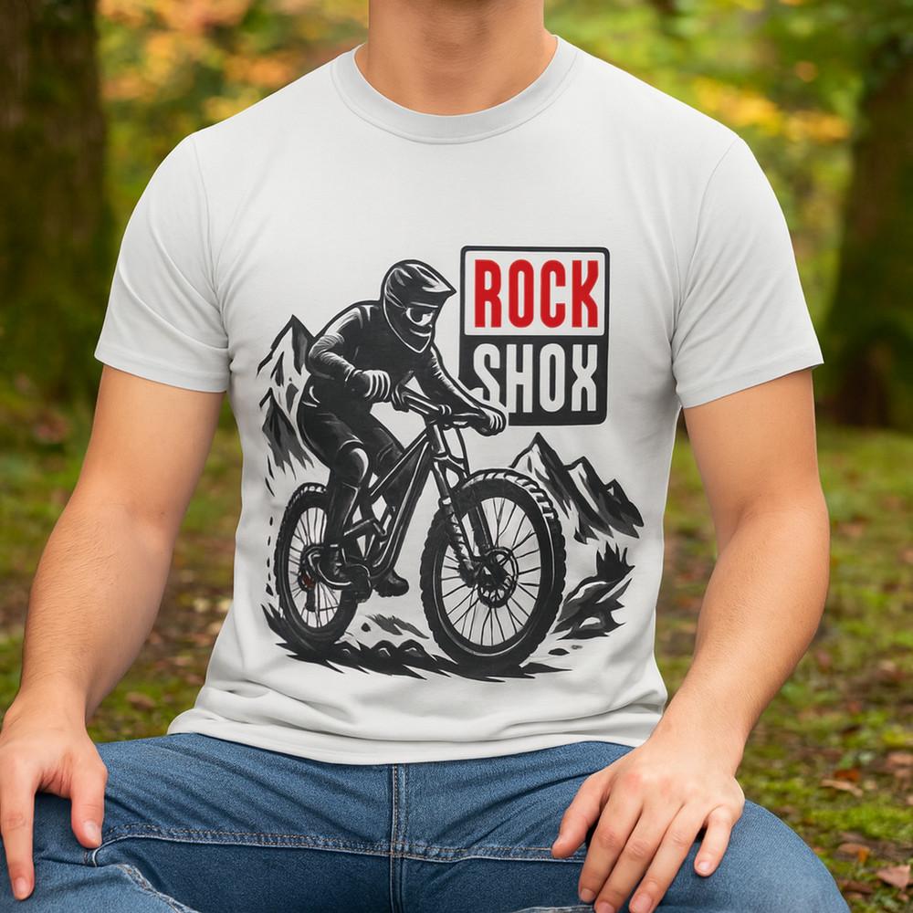 Футболка для горного велосипеда Rock Shox, футболка с графическим принтом MTB Downhill Cycling, унисекс L