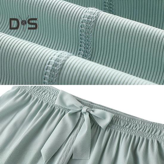 Women's Summer Pajama Set Round Neck Short Sleeve Top And Pants Sleepwear Set Casual Loose Two Piece Lounge Set