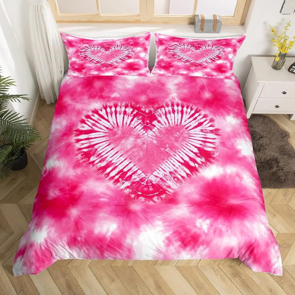 Sada povlaků na peřinu Love QueenSrdcovitý set povlečení Povlak na přikrývku Love HeartPro Dívky a Chlapce Bílý a Černý Povlak na přikrývku Plná velikost