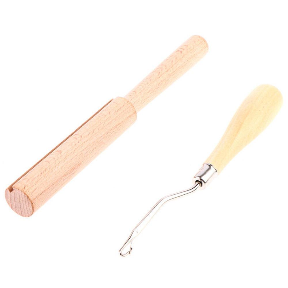 Tool Wooden Latch Hook Rug Yarn Tool Yarn Cutter Segmental Embroidery Tool Rug Carpet Latch Hook
