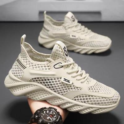 Men's Shoes Thin Mesh Hollow Sneakers New Men's Casual Shoes Comfortable and Breathable Soft-soled Shoes