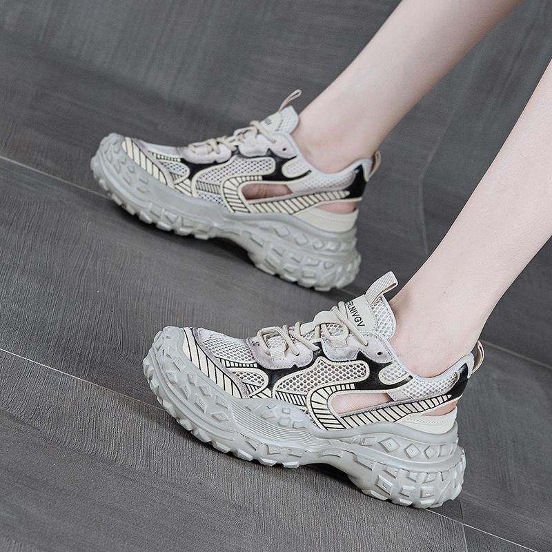 Thick-soled Heightening Casual Women's Summer New Versatile Hollow Breathable Bag Head Sports Sandals