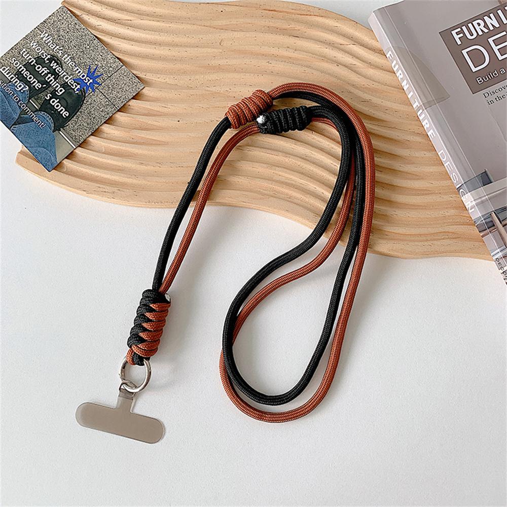 Cute Mobile Phone Straps Crossbody Rope Contrast Color Lanyard with Door Credencial Upgrade Strips Convenient Telephone Chain