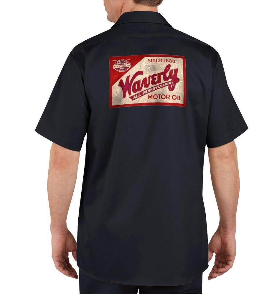 Рубашка-поло с коротким рукавом Waverly Motor Oil - Графическая рабочая рубашка для механиков, унисекс S
