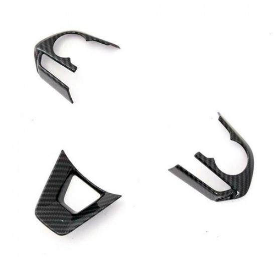 Carbon Fiber Steering Wheel Decor Cover Trim For Toyota Corolla Cross 2021-2023
