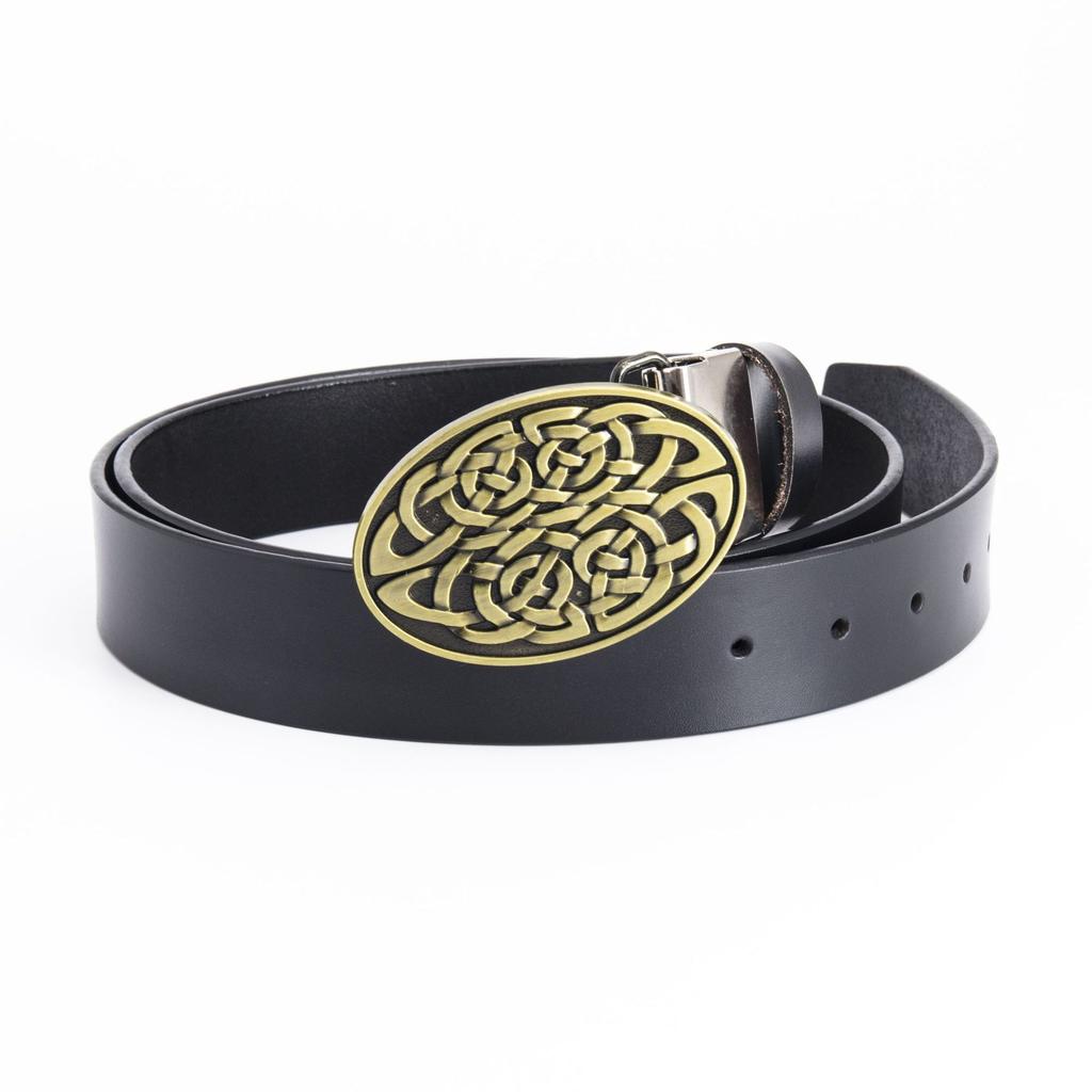 Fashion New Men's Belt Retro Whole Cowhide Smooth Buckle Belt Men's Waist Belt