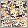 51-Piece Haikyuu Q-Version Cute Anime Stickers for Guitar, Fridge, Wardrobe, Diary, and DIY Projects