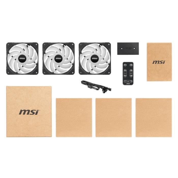 MSI Max F12A-3H - 3 X Ventilateurs ARGB + Controlleur