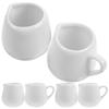Luxshiny 6-Piece Ceramic Mini Milk Pitcher Set, Also Usable As a Small Sauce Cup and Coffee Creamer, Practical Milk Cup Set for Kitchen Use.