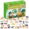 24 Animals Countdown Calendar Kit Christmas Home Decor Diy Gift Supplies Partys